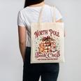 Vintage Retro North Pole Book Club Hot Cocoa Canvas Tote Bag Vintage Retro North Pole Book Club Hot Cocoa Canvas Tote Bag