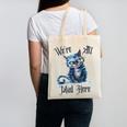 We'Re All Mad Here Cheshire Cat Alice Wonderland Book Kids Canvas Tote Bag