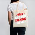 Why Are You Talking To Me Introvert Socializing Canvas Tote Bag