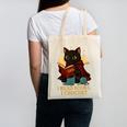 Wizard Cat Reading a Book While Crocheting Canvas Tote Bag Wizard Cat Reading a Book While Crocheting Canvas Tote Bag
