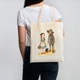 Wizard Of Oz Book Quote Scarecrow Dorothy Retro Drawing Canvas Tote Bag