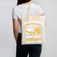 Woman Survives On Books Yarn Knitting Crochet Premium Tri-Blend Canvas Tote Bag