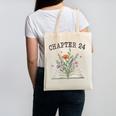 Women's Chapter 24 Book Lovers & Readers 24th Birthday Wildflowers Canvas Tote Bag
