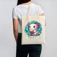 Women's Readsolotl Kawaii Axolotl Reading Book Lover Canvas Tote Bag