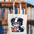 Adorable Book Lover Border Collie With Reading Glasses Cute Raglan Baseball Tee Canvas Tote Bag Adorable Book Lover Border Collie With Reading Glasses Cute Raglan Baseball Tee Canvas Tote Bag