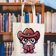 Adorable Book Lover Cowboy With Reading Glasses Cute Canvas Tote Bag Adorable Book Lover Cowboy With Reading Glasses Cute Canvas Tote Bag