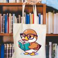 Adorable Book Lover Mallard Duck With Reading Glasses Cute Canvas Tote Bag Adorable Book Lover Mallard Duck With Reading Glasses Cute Canvas Tote Bag