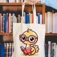 Adorable Book Lover Ostrich With Reading Glasses Cute Canvas Tote Bag Adorable Book Lover Ostrich With Reading Glasses Cute Canvas Tote Bag