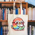Adorable Book Lover Parrot With Reading Glasses Cute Canvas Tote Bag