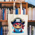 Adorable Book Lover Pirate With Reading Glasses Cute Canvas Tote Bag Adorable Book Lover Pirate With Reading Glasses Cute Canvas Tote Bag