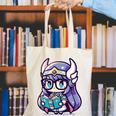 Adorable Book Lover Valkyrie With Reading Glasses Cute Canvas Tote Bag