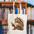 Alligator Snapping Turtle Reading A Book Canvas Tote Bag Alligator Snapping Turtle Reading A Book Canvas Tote Bag