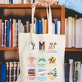 Ally Anti Trump Liberal BLM Love Is Love Banned Books Icons Canvas Tote Bag