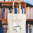 Anti-Social Book-Club Cat Graphic Canvas Tote Bag
