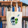 Astronaut Reading Book To Alien Shirt Moon Space Lover Kids Canvas Tote Bag Astronaut Reading Book To Alien Shirt Moon Space Lover Kids Canvas Tote Bag