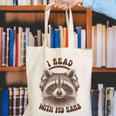 Audio Book Reader Book Lover Raccoon I Read With My Ears Canvas Tote Bag