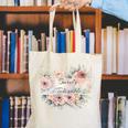 Barely Tolerable Book Floral Bookworm Lover Bookish Premium Canvas Tote Bag