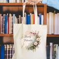 Barely Tolerable Book Lover Bookish Floral Bookworm Canvas Tote Bag