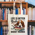 Basset Hound Dog Breed Life Is Better With Books And a For Men Women Girls Kids Canvas Tote Bag