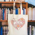 Big Book And Fall Heart Canvas Tote Bag
