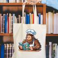 Bigfoot Reading a Cookbook Canvas Tote Bag
