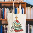 Book Christmas Tree For Librarians Book Lovers Canvas Tote Bag