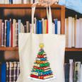 Book Christmas Tree Xmas Lights Book Lover Teacher Librarian Canvas Tote Bag Book Christmas Tree Xmas Lights Book Lover Teacher Librarian Canvas Tote Bag