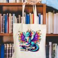 Book Dragon Reading Canvas Tote Bag Book Dragon Reading Canvas Tote Bag