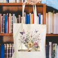 Book Flowers And Butterfly Beautiful Reading Reader Graphic Canvas Tote Bag