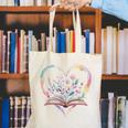Book Lover Heart Shaped Reading Art Bookworm Canvas Tote Bag Book Lover Heart Shaped Reading Art Bookworm Canvas Tote Bag