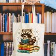 Book Lover Racoon Reading Bookish Library Read Books Be Kind Canvas Tote Bag