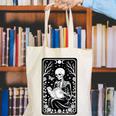 Book Lover The Reader Tarot Card Skeleton Reading Canvas Tote Bag