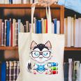 Book Lover Reading Husky Dog Canvas Tote Bag