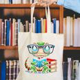 Book Lover Reading Iguana Canvas Tote Bag