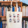 Book Lover Teacher Snowman Reading Books Christmas Winter Canvas Tote Bag