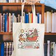 Book Lovers Winter Sleighing Through Stories Tee Premium Tri-Blend Canvas Tote Bag