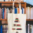 Book Merry Little Christmas Tree Holiday Canvas Tote Bag Book Merry Little Christmas Tree Holiday Canvas Tote Bag