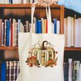 Book Pumpkin Fall Reading Thanksgiving Teacher Librarian Canvas Tote Bag