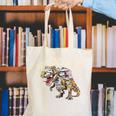 Book Reading Dinosaur T-Rex Dino Bookworm Canvas Tote Bag
