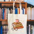 Book Reading Kafee Librarian Vele Books And Little Time Canvas Tote Bag