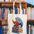 Book Reading Book Reader Manatees Sea Animal Sea Cow Manatee Canvas Tote Bag