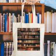 Book Book Shelves Library Canvas Tote Bag