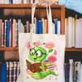 Book Worm Costume World Book Day Cute Kawaii Worm Reading Canvas Tote Bag Book Worm Costume World Book Day Cute Kawaii Worm Reading Canvas Tote Bag