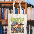 Graphic Book Worm Monster Horror Reading Book Lover Canvas Tote Bag