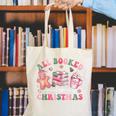 All Booked For Christmas Book Coffee Latte Gingerbread Canvas Tote Bag All Booked For Christmas Book Coffee Latte Gingerbread Canvas Tote Bag