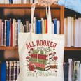 All Booked For Christmas Coquette Xmas Book Club Book Lovers Canvas Tote Bag