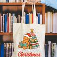 All Booked For Christmas Gingerbread Christmas Tree Book Kid Canvas Tote Bag
