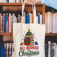 All Booked For Christmas Librarian Reader Xmas Pajama Canvas Tote Bag All Booked For Christmas Librarian Reader Xmas Pajama Canvas Tote Bag