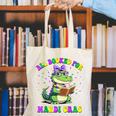 All Booked For Mardi Gras Crocodile Reading Book Teacher Canvas Tote Bag