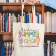 All Booked For Summer Reading Beach Floral Bookish Book Girl Canvas Tote Bag